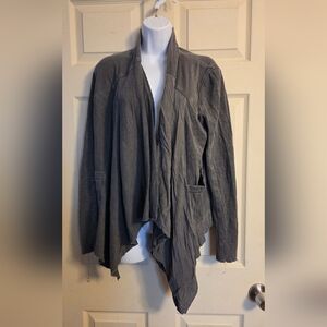 Saturday Sunday Gray Draped Cardigan Small